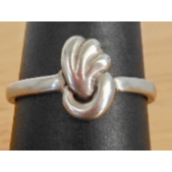 Vintage Sterling Swirl Knot Ring Size 7  Modernist - Picture 6 of 10